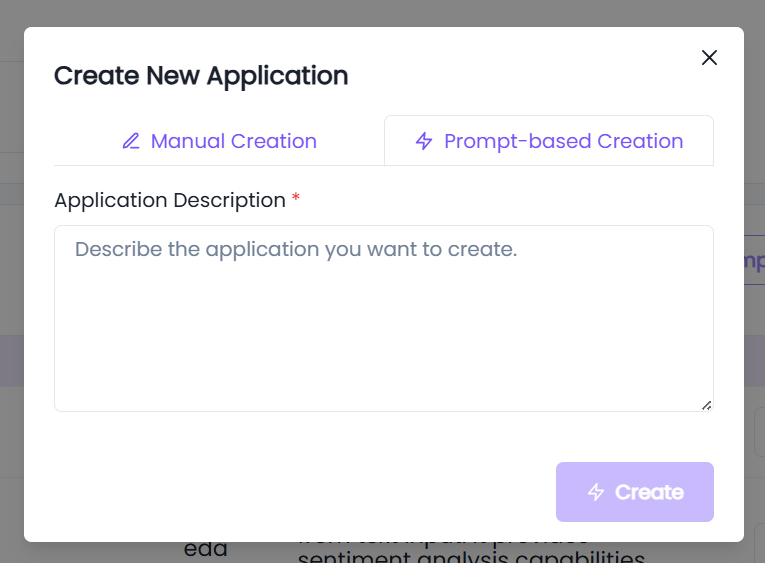 Login page
